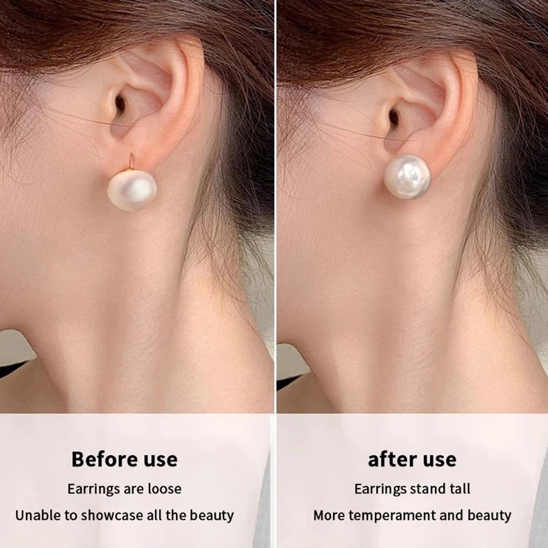 Nút Tai Trong Suốt Silicone Hình Trái Tim - Chống Rơi và Cố Định Tốt