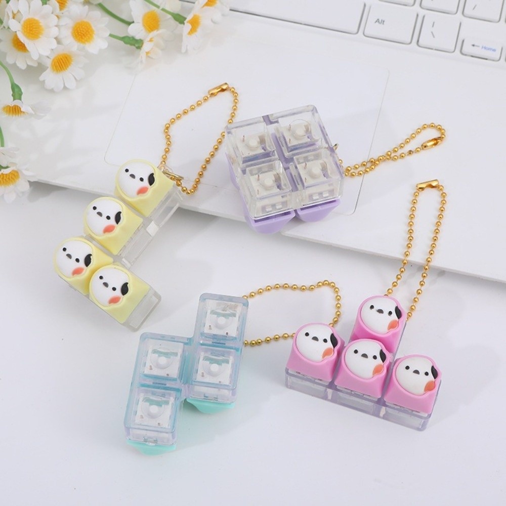 Móc khóa trò chơi bàn phím BAMBOOB, Chống căng thẳng ngón tay Giảm căng thẳng 9 bàn phím Đồ chơi chìa khóa, Fidget Giải nén nút DIY Keycap Túi sáng tạo Mặt dây chuyền Quà tặng cho người lớn