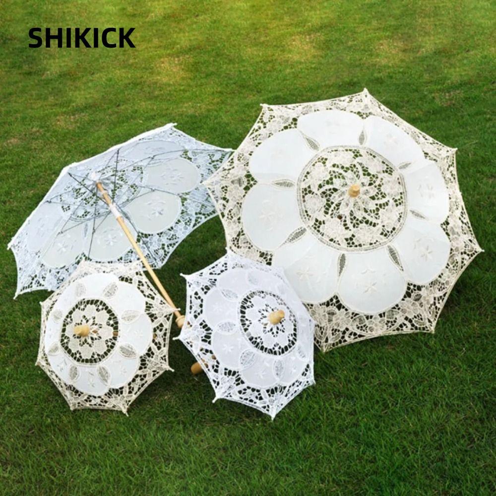 Shikick Hoa Cô Gái Ô Dù, Nữ Vintage Ren Dù Dù Dù, Thêu Cô Dâu Quà Tặng Cưới Trang Trí Đám Cưới Trẻ Em Sun Umbrella