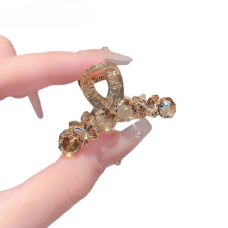 Ánh Sáng Sang Trọng Màu Champagne Kim Cương Giả Bướm Cho Kẹp Tóc, Điểm Nhấn Thời Trang