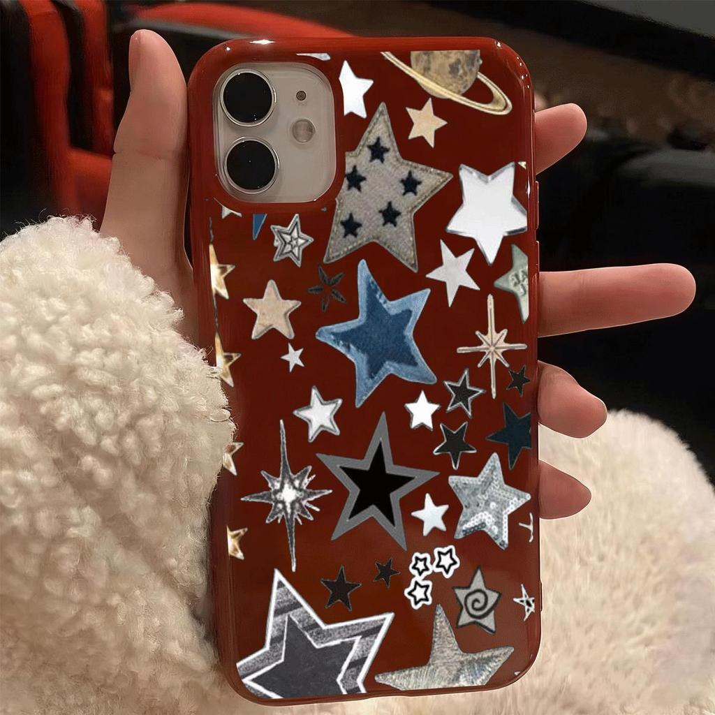 Star Star cho trường hợp iPhone 1516PROMAX 1314PRO Bề mặt sáng XR Đơn giản 12 Soft Case