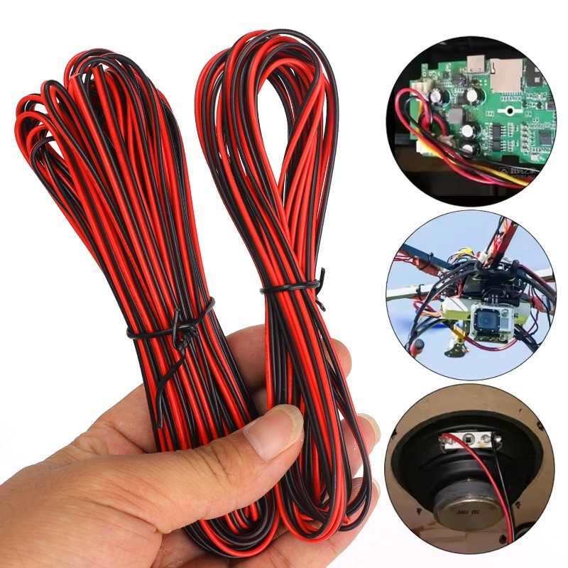 5 / 10 / 20M - Dây nối dài đa năng 2P, Cách nhiệt PVC bằng đồng đóng hộp cho thiết bị gia dụng Thiết bị điện chiếu sáng, Cáp nguồn hạng nặng 22AWG 300V