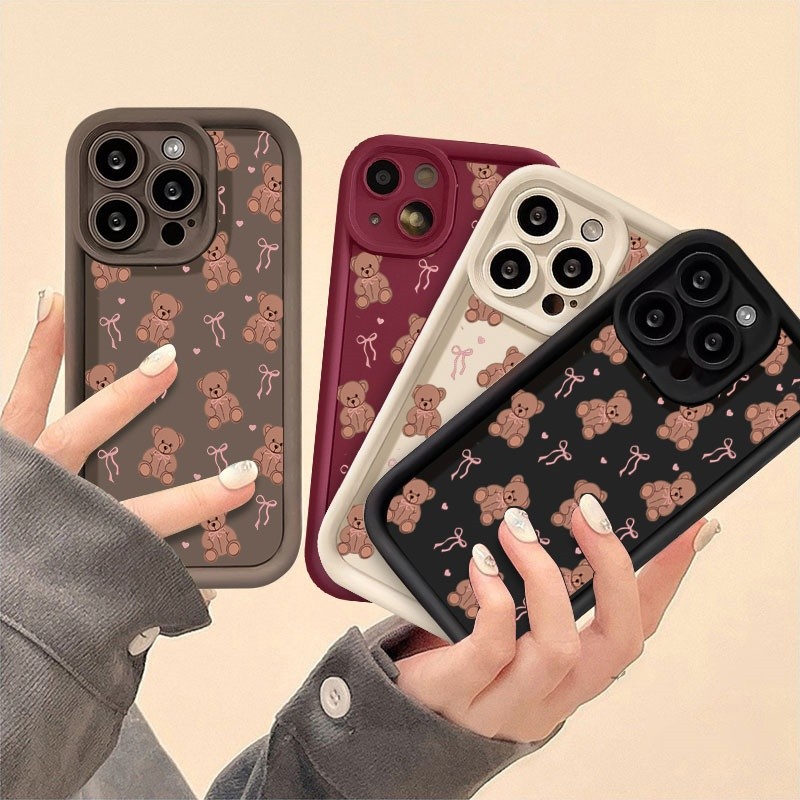Ốp Điện Thoại Gấu Nhỏ Dễ Thương Cho Redmi Note 15 14 13 12 Pro Plus 12S 11T 11S 11 Pro 15 14C 13 13 13C 12 A5 5G Thời Trang Silicon Mềm TPU Chống Sốc Hoạt Hình Màu Kẹo Vỏ