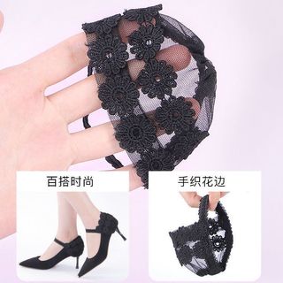 Gót Che Ren Giày Cao Gót Chống Rơi Gót Dụng Cụ Tiện Dụng Mùa Hè Đen Trắng Cố Định Ren-Up Có Thể Điều Chỉnh