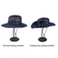 Mũ xô BORAGETE, Lưới thoáng khí Mũ câu cá vành rộng, Thời trang chống thấm nước Nhanh khô Fordable Sun Hat Câu cá