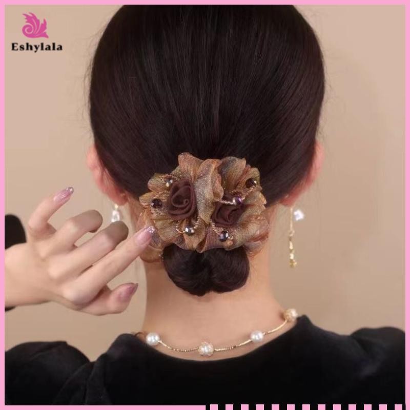 Eshylala Scrunchie Dây Cao Su Thanh Lịch cho Đội Đầu và Buộc Tóc