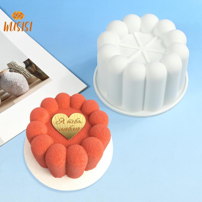 [WUSISI] Khuôn Silicon Bánh Bento Tròn Khuôn Socola Mousse Xà Phòng Nến Làm Khuôn Nhà Bếp Máy Nướng Món Tráng Miệng Dụng Cụ MỚI