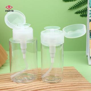 HWETR 100 / 150 / 200 / 300ml Loại Bấm Tẩy Trang PP Trong Suốt Chai Rỗng Máy Bơm Loại Trang Điểm Chai Nước Hộp Đựng Dụng Cụ Làm Móng Tay Phụ Kiện