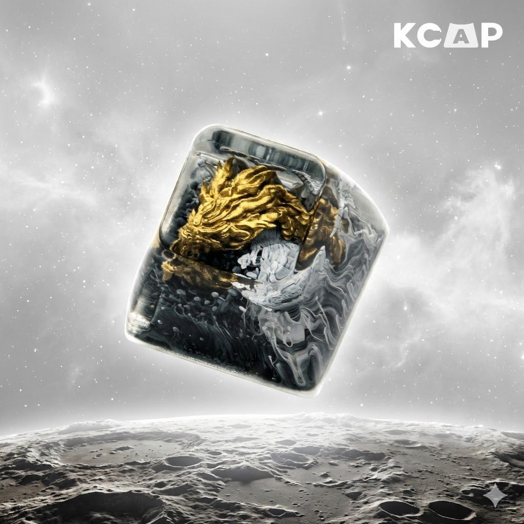 Keycap Artisan Rồng Vàng Resin Thủ Công Golden Dragon Series | KCAP - World of keycaps