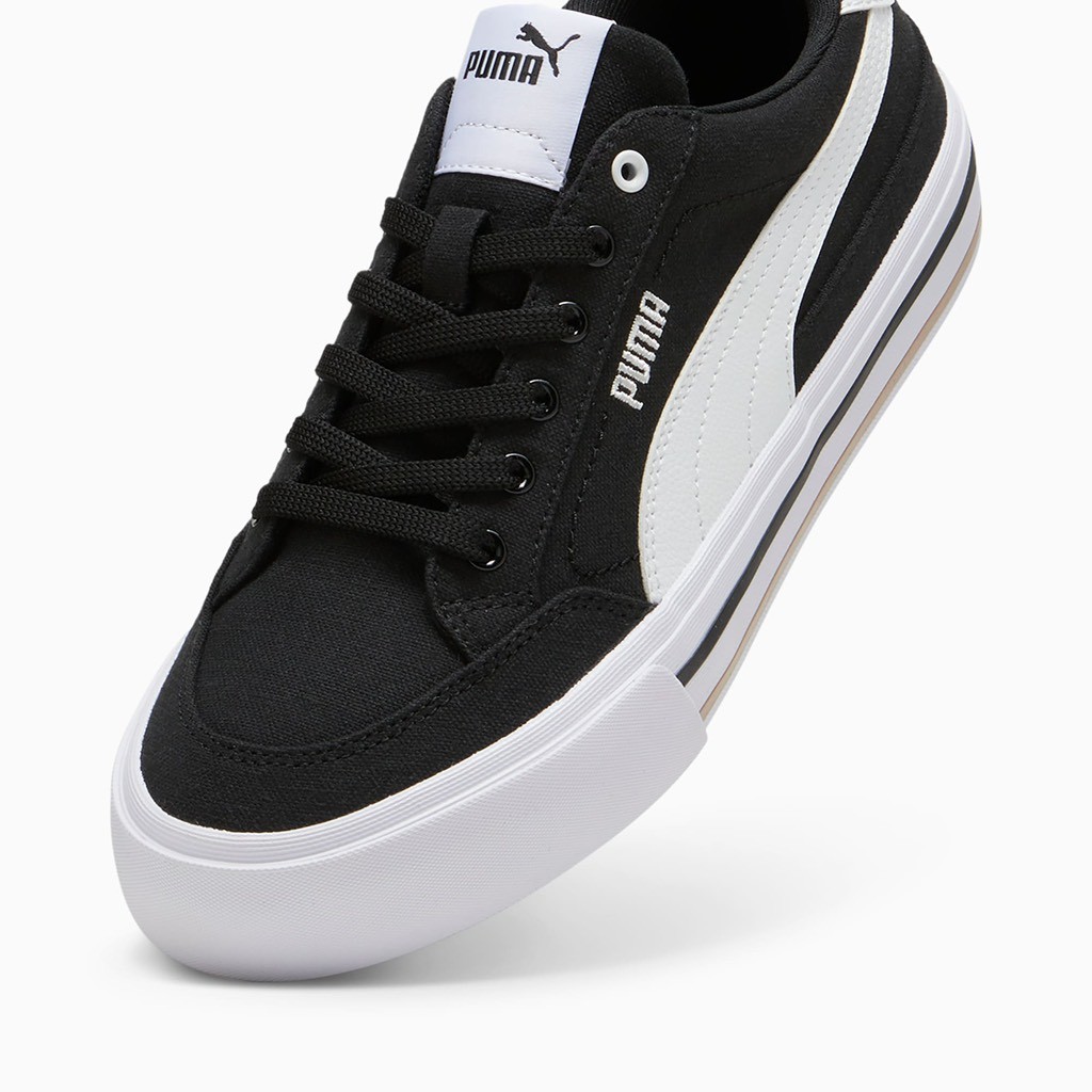 Giày thể thao sneaker chính hãng Puma Court Classic Vulcanised Formstrip Unisex Black White - Đen trắng