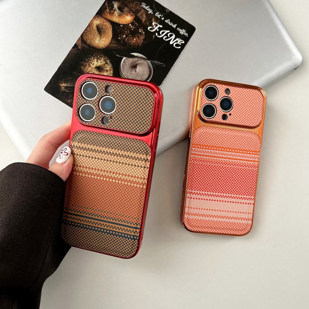 High-end striped iPhone case is suitable for iPhone 17 Pro Max, 17, 16, 15, 14, 13, 12, and 11
