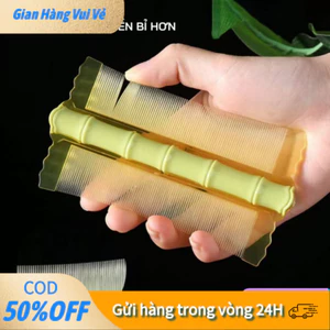 【48h】Lược trúc có đốt giúp mát xa các huyệt đạo trên đầu, thúc đẩy tóc mọc khỏe và giảm thiểu tình trạng tóc gãy rụng.