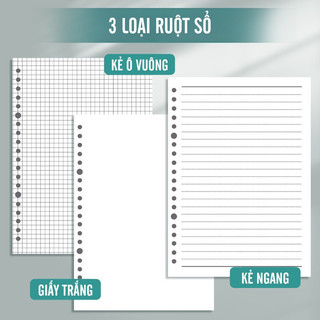 Sổ Tay Ghi Chép - Vở Kẻ Ngang, Sổ Còng B5/A5 Thay Được Giấy, Planner Học Sinh Đa Năng, Lựa Chọn Hoàn Hảo
