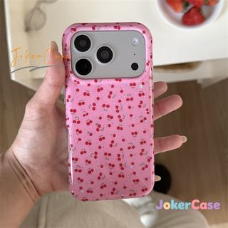 Ốp Lưng Cho Iphone 11 13 17 16 15 14 12 Pro Max 17Air 8 15 16 14 Plus X XR XS Max Bìa mềm Sweet Cherry New Imd
