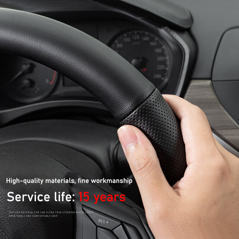Bọc Vô Lăng Ô Tô Da Microfiber Bảo Vệ Vô Lăng Ô Tô Thoáng Khí Chống Trượt Vô Lăng Bao 38Cm / 15inch Cho Xe Audi Sline A3 A4 A5 A6 A7 A8 Q2 Q3 Q5 Q7 Q8 TT