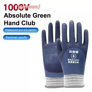 1 Cặp Găng Tay Cách Nhiệt Cao Su 1000V Điện Áp Chịu Được Để Bảo Trì Điện Găng Tay Cách Điện Nhà Và Xây Dựng