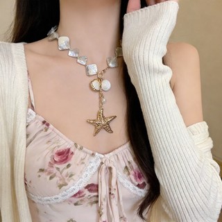 Mặt dây chuyền vòng cổ nữ phong cách vỏ sao biển, thiết kế dành cho khu nghỉ dưỡng bên bãi biển