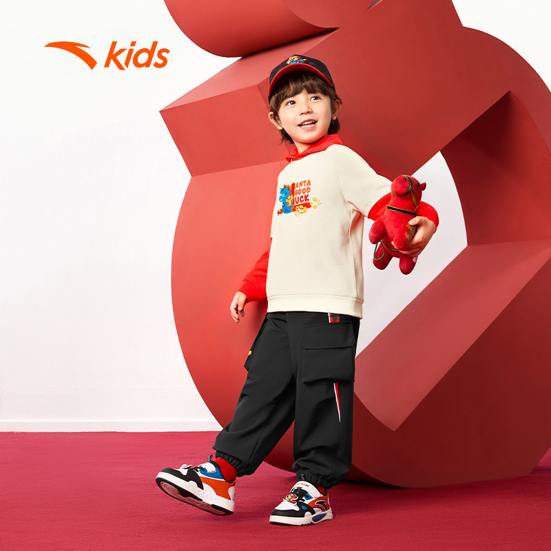 ANTA Kids Áo Hoodie Thời Trang Bé Trai bé Gái 3526A9722