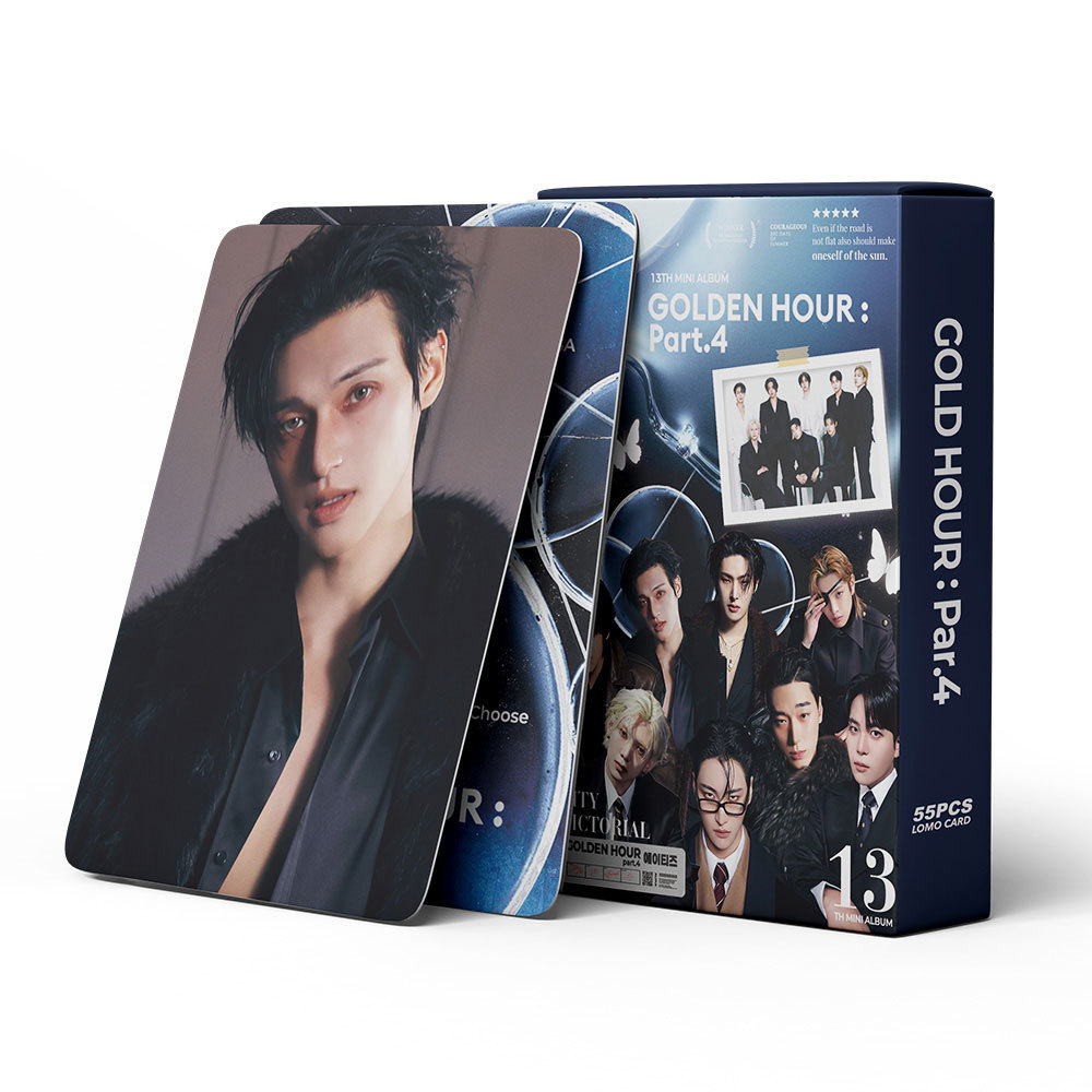 LINXX 55 CÁI ATEEZ Lomo Cards Giờ Vàng Phần 4 Series K Pop Photocard Bộ Nam Hàn Quốc Thần Tượng Quạt Sưu Tập Hàng Hóa Quà Tặng Ngày Lễ