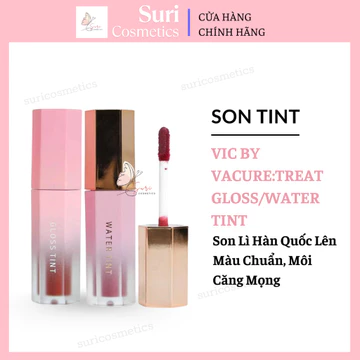Son Tint Hàn Quốc Vic by Vacure:treat Gloss/Water Tint – Son Lì Lâu Trôi, Môi Căng Mọng
