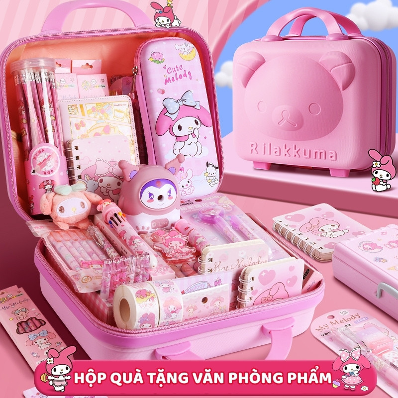 Hộp Quà Tặng Văn Phòng Phẩm Dễ Thương Dành Cho Học Sinh - Bộ Đồ Dùng Học Tập Cao Cấp, Túi Đựng Bút Làm Quà Sinh Nhật
