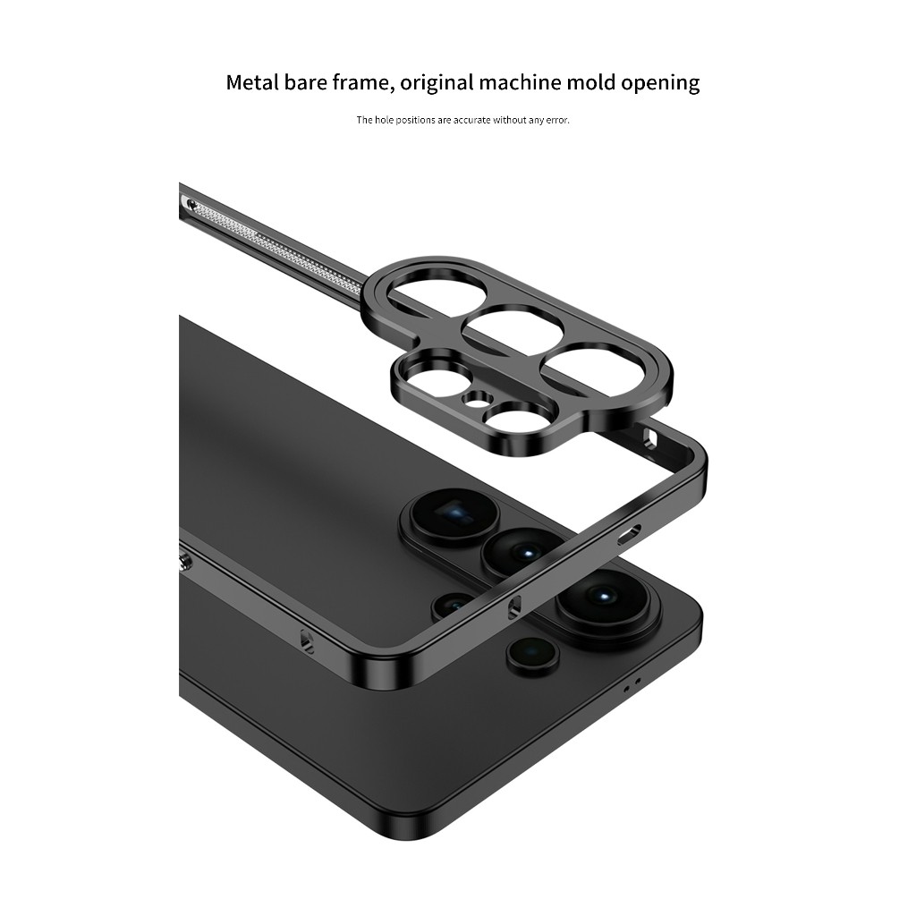 Ốp Lưng Làm Mát Hợp Kim Nhôm Cho Samsung galaxy S26 S25 S24 S23 Ultra Plus S26 + Vỏ Cảm Giác Da Kim Loại Camera Bảo Vệ Khung Tản Nhiệt