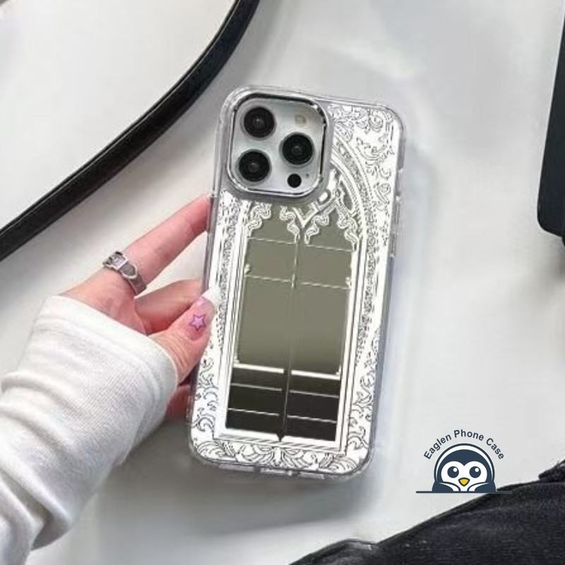 Ốp Điện Thoại Cửa Sổ Pháp Sang Trọng Cho OPPO Find X9 X8S + X8 X7 Ultra Pro X3 Lite A96 A94 A93 A76 A36 F9 Pro 4G F31 F29 F25 F21 A1 Pro + Vỏ Gương Mạ 5G Vỏ Mềm Chống Sốc