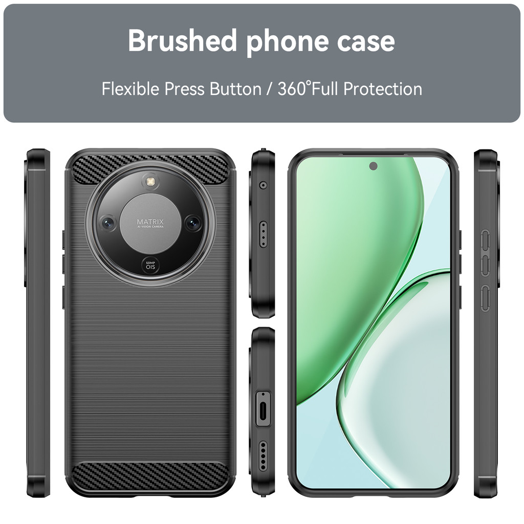 Ốp lưng Honor X9D 5G Vỏ nhựa TPU mềm bằng sợi Carbon cho vỏ điện thoại Honor X9D 5G