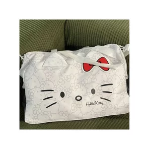 Túi du lịch HelloKitty Phim hoạt hình Hành lý dễ thương Một vai Túi du lịch tập thể dục di động Túi đeo chéo sức chứa lớn