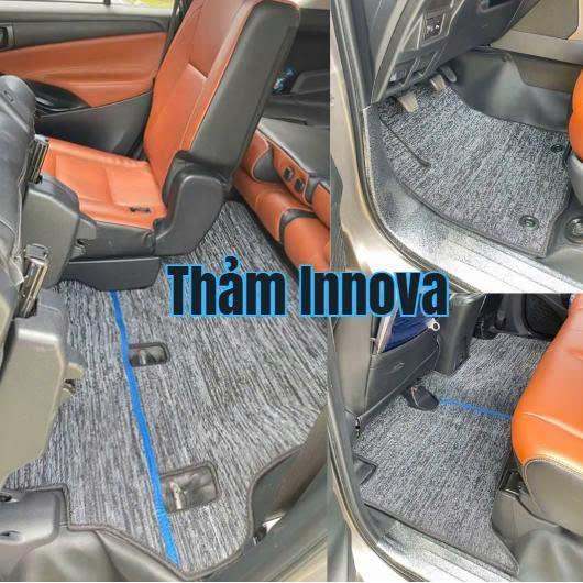 {Innova} Thảm lót sàn xe Innova cắt may sẵn chuẩn theo form nguyên zin và bấm khuy ghế lái