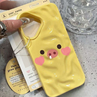 Ốp lưngiPhone 17 16 15 14 13 12 11 ProMax XR XS Max 78Plus Dễ thương Blush Piggy trường hợp điện thoại