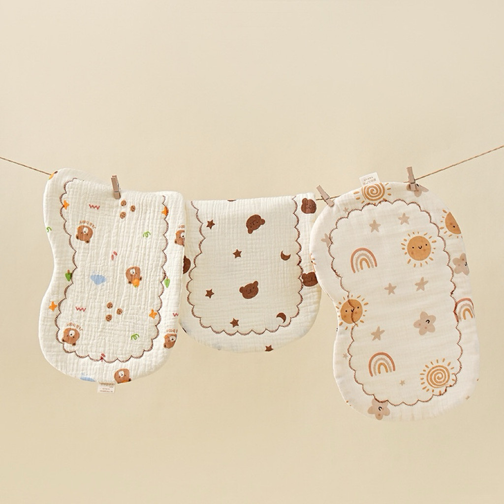 Gối Xô Nhăn Sơ Sinh Gối Lót Đầu Thấm Hút An Toàn DouDou A01