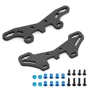 Tấm tháp chống sốc nâng cao phía trước và phía sau bằng sợi Carbon cho Tamiya TT02S TT02SR TT-02 Type-S 1 / 10 RC Xe nâng cấp các bộ phận