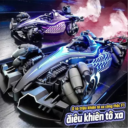 Xe đua F1 đồ chơi cỡ lớn điều khiển từ xa cảm biến cử chỉ, có khả năng drift và phun nước tốc độ cao