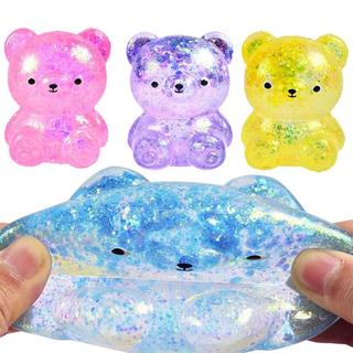 Fidget Gấu Đồ Chơi Squishys Lấp Lánh Gummy Gấu Needoh Động Vật Chống Căng Thẳng Fidget Splat Giải Nén Thông Hơi Đồ Chơi