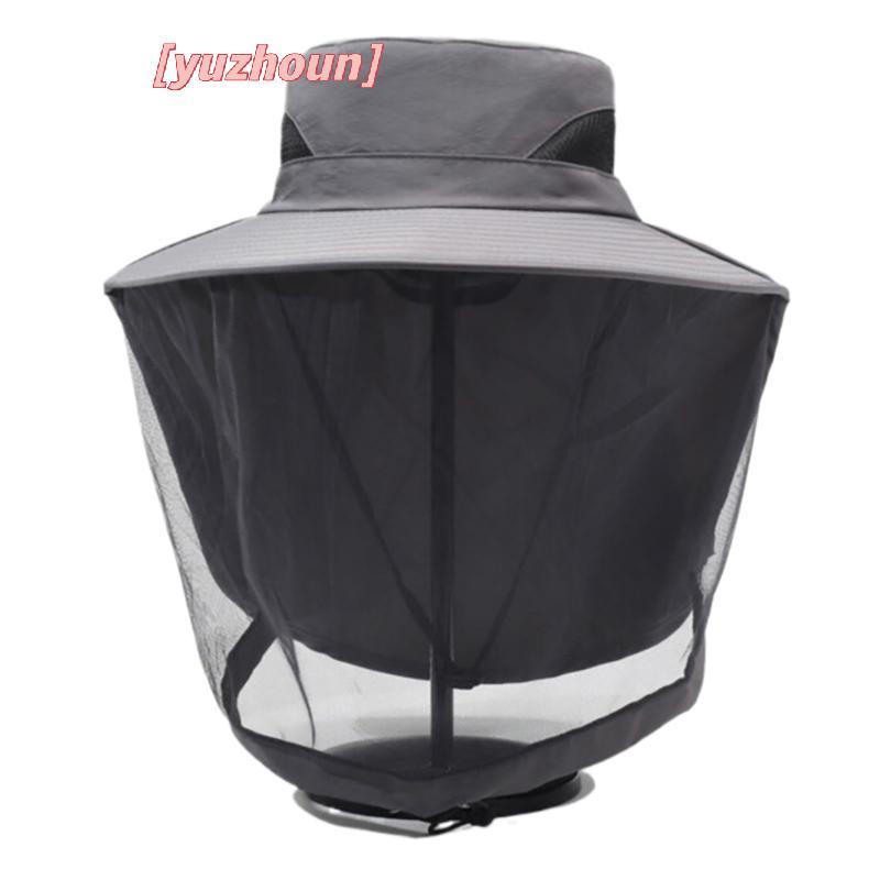 Mũ câu cá ngoài trời chống muỗi và côn trùng, lưới bảo vệ mặt, tiện lợi cho hoạt động cắm trại