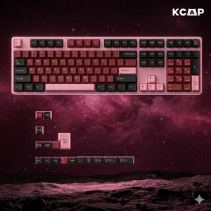 Bộ Keycap PBT Đỏ Hồng Đen 128 Phím | KCAP - World of keycaps