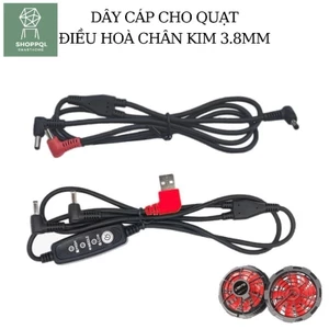Dây nối quạt áo điều hòa chân kim 3.8mm và chân USB có điều tốc 3 chế độ