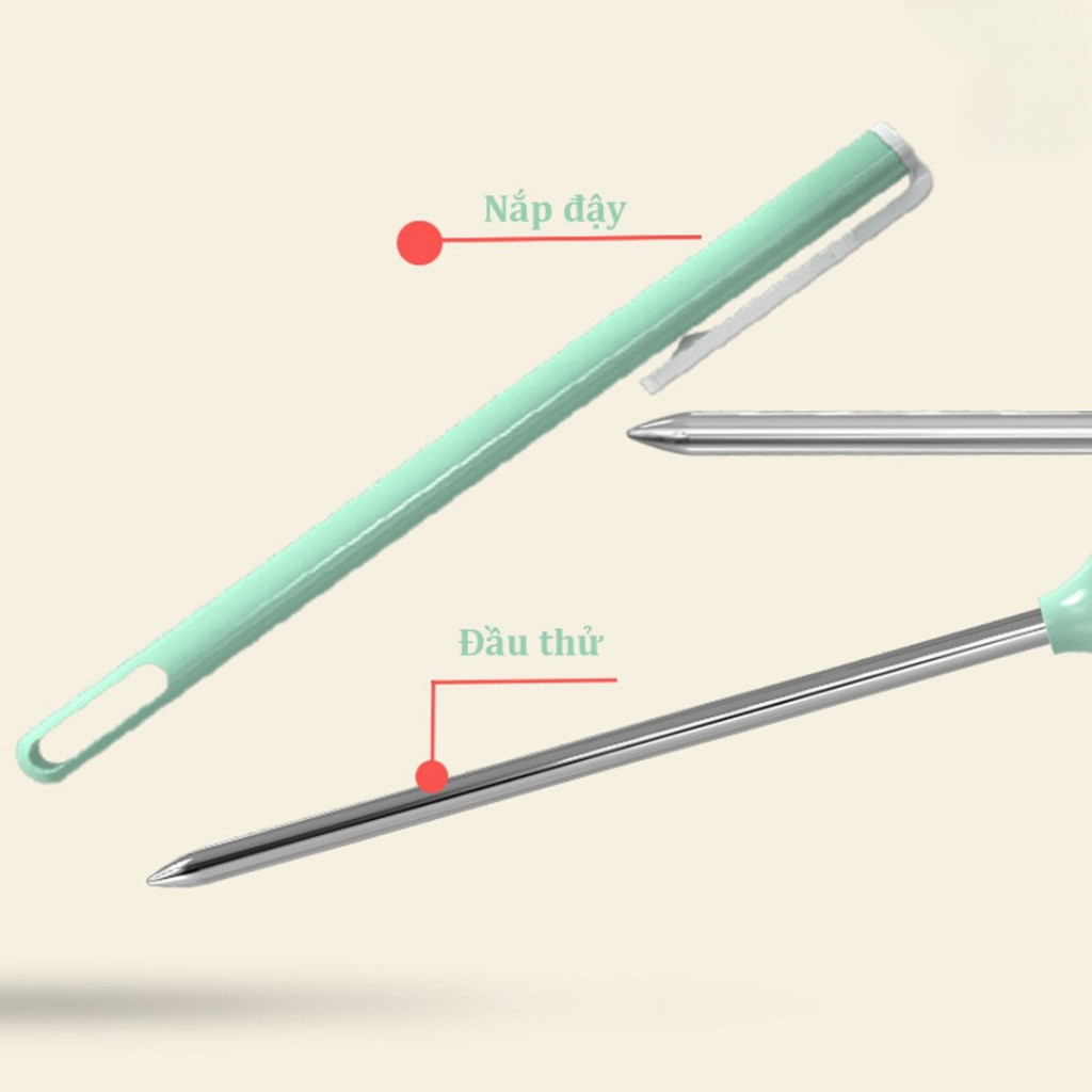 Nhiệt Kế Điện Tử Misuta Nhiệt Kế Inox 304 Đo Nước Pha Sữa DouDou A22