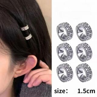 Vòng Khóa Tóc Kim Loại Phong Cách Nổi Tiếng với Thiết Kế Kim Cương Giả - Trang Trí Mái Tóc
