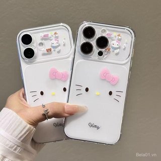 Ốp Điện Thoại Thích Hợp Cho iPhone Hồng KT Cat Cửa Sổ Lớn Thay Đổi Ngay Lập Tức Đến 17 Thích Hợp Cho iPhone17promax Ốp Điện Thoại 16 15 14p Chống Sốc 12 Mềm Bảo Vệ SG10