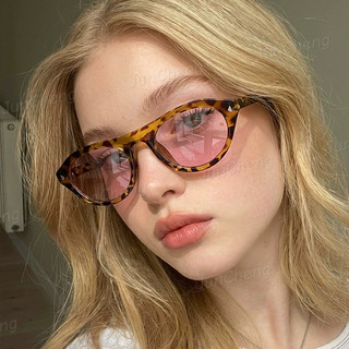 Kính râm gọng nhỏ hình bầu dục cổ điển dành cho nam giới Kính mắt mèo màu nâu