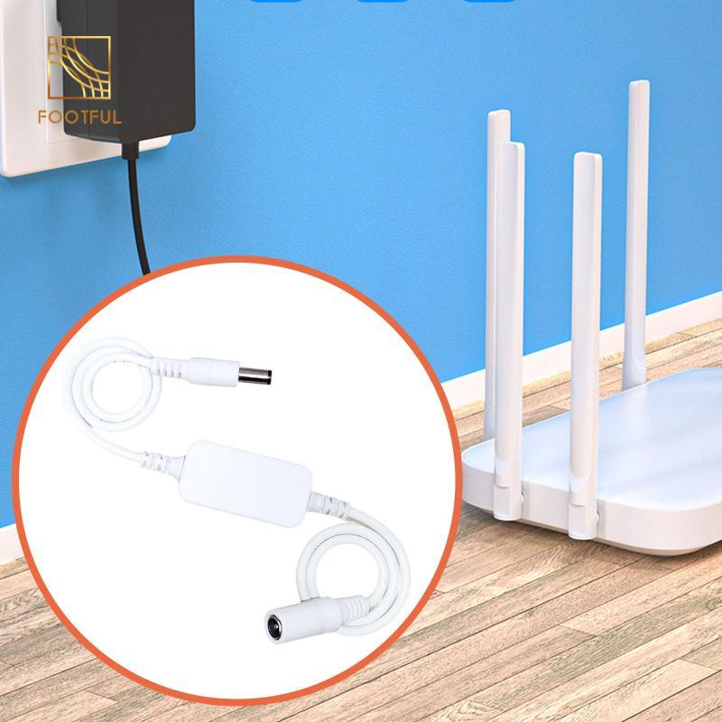 Dây cáp tự động khởi động lại DC cho bộ định tuyến WiFi/router/moderm, tự tắt nguồn 24H, hỗ trợ webcam