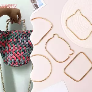 HFSHY 1 Túi Tay Cầm Phần Cứng Phụ Kiện Đầu Gấu Tròn Đầu Mèo Vuông Mang Theo Vòng Di Động Thay Thế Túi Xách Hành Lý Thời Trang DIY VN