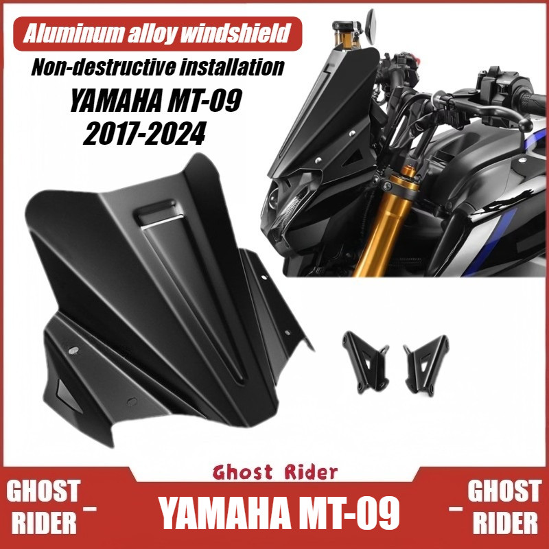 DÀNH CHO Yamaha MT 09 MT09 2017 2018 2019 2020 2021 2022 2023 2024 Xe Máy Nhôm Kính Chắn Gió Đèn Pha Fairing