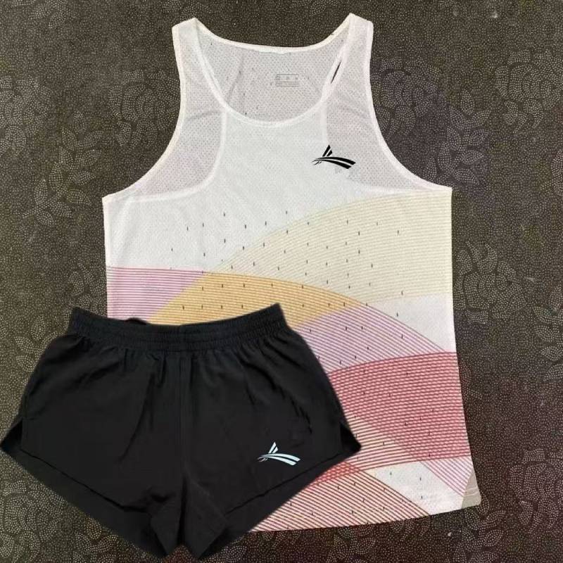 [Special Offer] Track and Field Sports Marathon Running Racing Suit Men's and Women's Quick-Drying Breathable Vest 6LLM