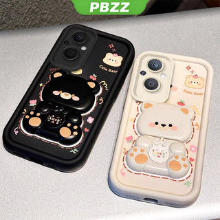 Ốp Lưng Cho OPPO Reno 7Z 5G RENO 7 Z 5G Reno 8z 5G Vỏ Điện Thoại Vỏ Mềm Silicon Chống Sốc Thiết Kế Mới Thẩm Mỹ Gương Xoay Gấu Dễ Thương Có Giá Đỡ JTXXZJ01