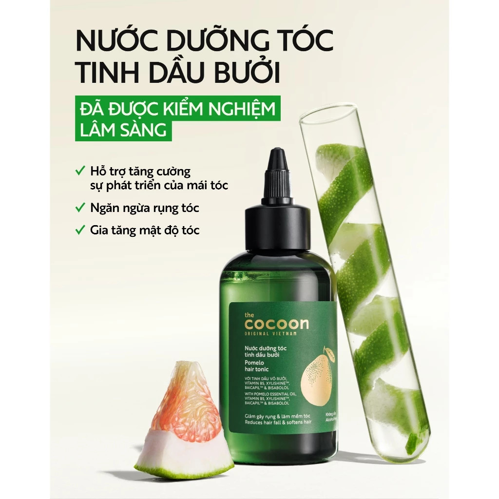 Cocoon Tinh Dầu Dưỡng Tóc Bưởi – Nuôi Dưỡng Tóc Chắc Khỏe, Mềm Mượt