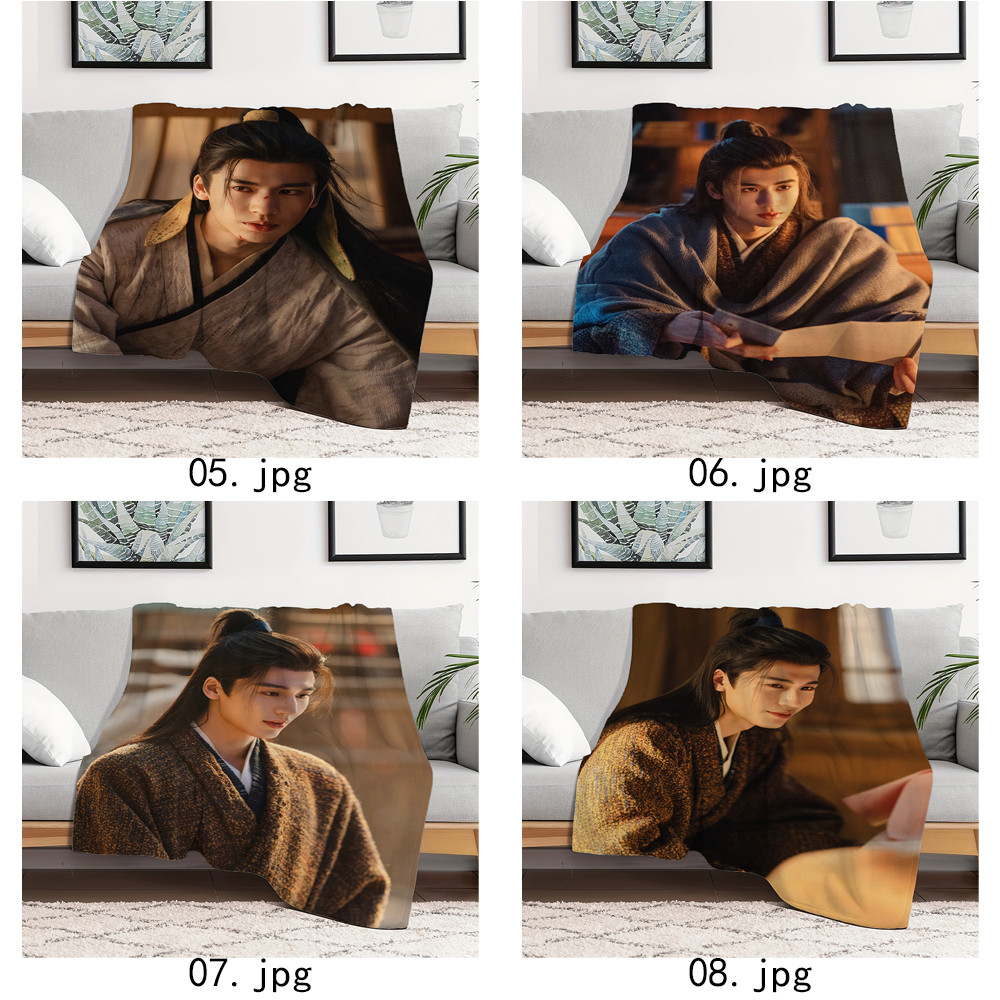 Zhang LingHe Chăn Flannel, Theo đuổi Ngọc bích In một mặt Chăn Flannel Điều hòa không khí Chăn