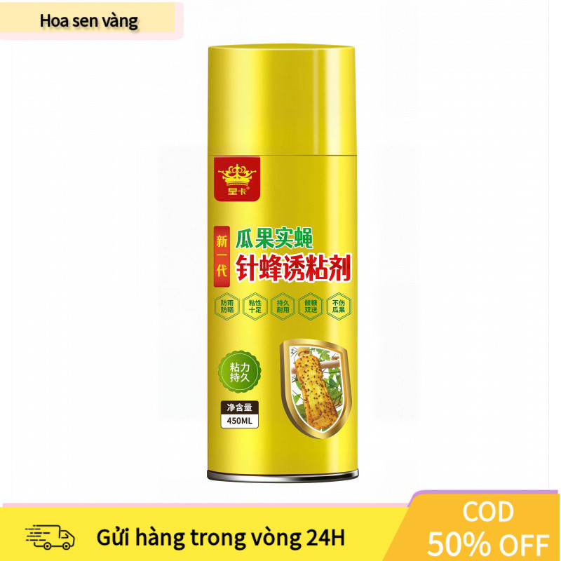 【COD】Keo xịt thu hút ruồi vàng công nghệ Đài Loan, bám chắc trên mọi bề mặt, diệt ruồi triệt để, an toàn cho cây trồng.